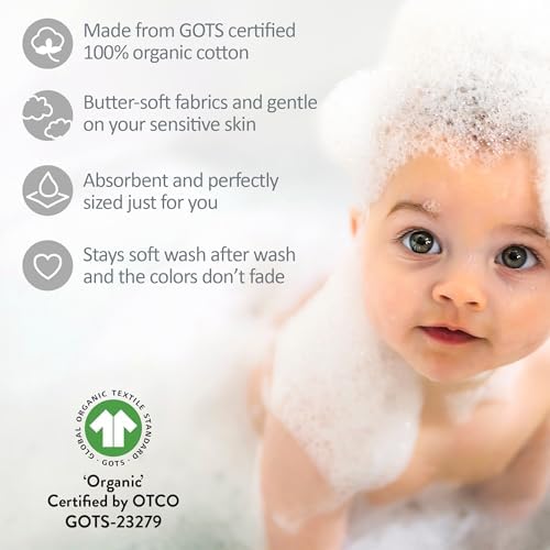 Butterblu River 10-Pack Baby Terry Washcloths 100% Organic Cotton Absorbent - Image 6