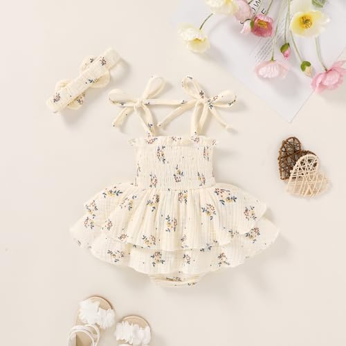 YOUNGER TREE Baby Girl Clothes Infant Summer Romper Dress Sleeveless Bodysuit - Image 3