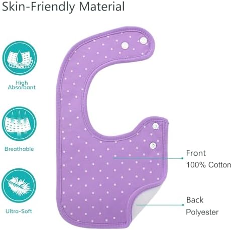 Hakochia Waterproof Baby Bibs Organic Cotton Super Soft and Absorbent - Image 2
