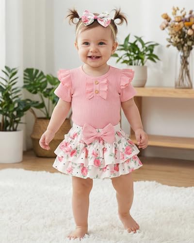 HONGTEYA Baby Girl Clothes Set Newborn Infant Summer Outfits - Image 4