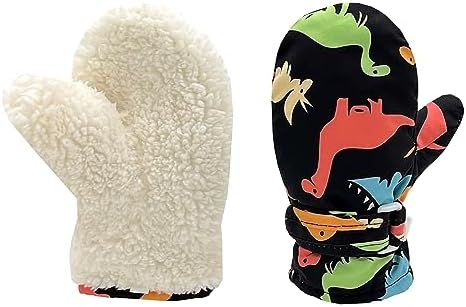 Toddler Gloves Kids Mittens Winter Warm Lined Fleece Gloves Waterproof Snow - Image 2