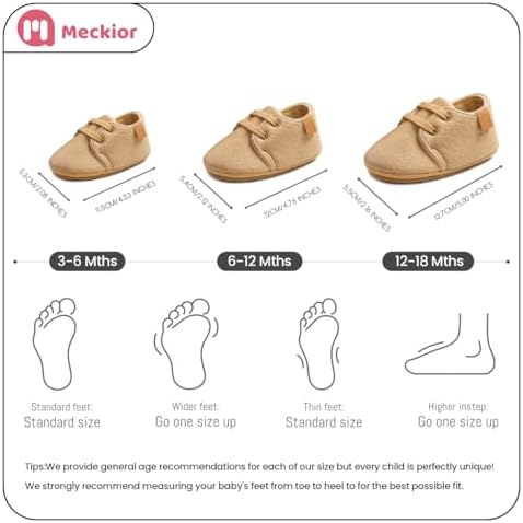 Meckior Baby Booties Newborn Infant Unisex Baby Girls Boys Velvet Rubber - Image 6