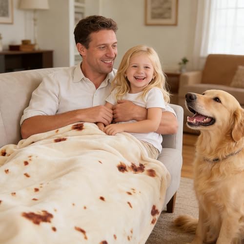 SeaRoomy Burritos Tortilla Throw Blanket, Tortilla Wrap Blanket, Novelty Funny - Image 4