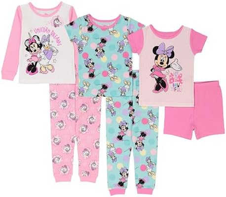 Disney Unisex Kids' 6-piece Snug-fit Cotton Matching Comfortable Pajama Set by Disney