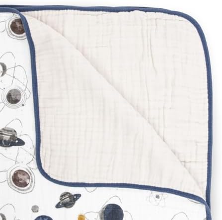 Little Unicorn Muslin Quilt Blanket | 100% Cotton Soft Multi-Layered Muslin - Image 2