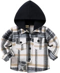 YOUNGER STAR Toddler Kids Boys Girls Flannel Hooded Plaid Shirt Button Baby Red by YOUNGER+STAR