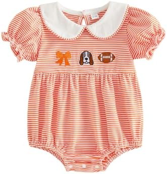 Baby Boy Girl Bubble Romper Short Sleeve Collar Summer Bodysuit by Merqwadd