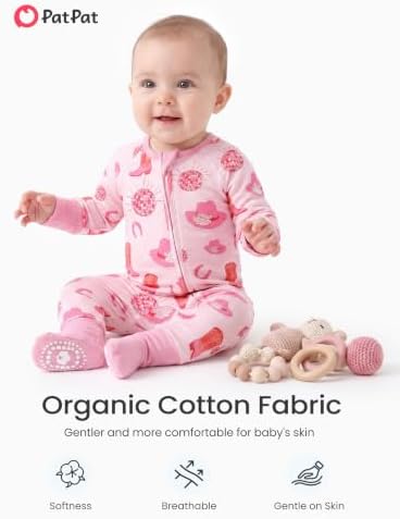 PATPAT Organic Cotton Baby Footie Pajamas - Image 3