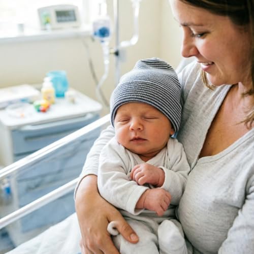 DRESHOW BQUBO 4 Pack Newborn Hospital Hat Infant Baby Hat Cap - Image 4