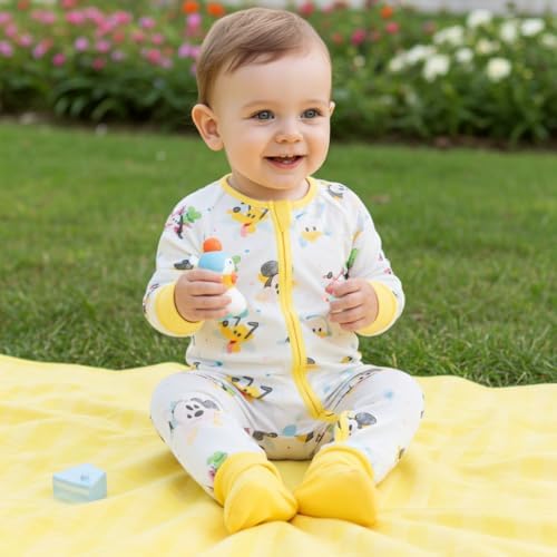 Disney Baby Organic Cotton Zip Footie Clothes Romper Outfit - Image 5