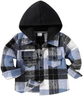 YOUNGER STAR Toddler Kids Boys Girls Flannel Hooded Plaid Shirt Button Baby Red by YOUNGER+STAR
