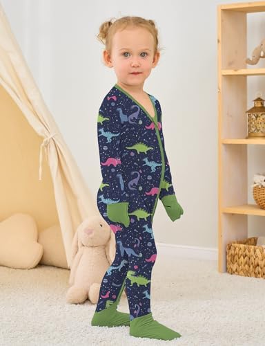 Jimonda Unisex Baby Zipper Footies Pajamas 3-Pack - Image 2