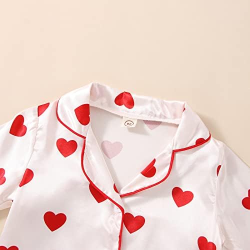 Kids Baby Girl Boy Satin Pajamas Set Button Down Sleep Shirt Top+Long Pants - Image 5