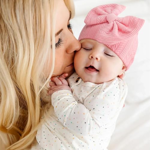 Newborn Baby Hats and Mittens Set Infant Bow Beanie Cap Toddler Gloves Newborn - Image 4