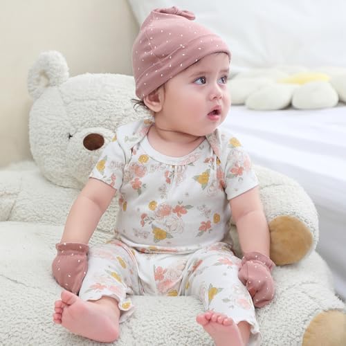 Ruliby Baby Bodysuit and Pant Set Summer Ribbed Mix Match Infant Clothes - Image 2