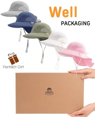 FURTALK Toddler Kids Sun Hat UPF 50+ Sun Protective Bucket Hat - Image 6