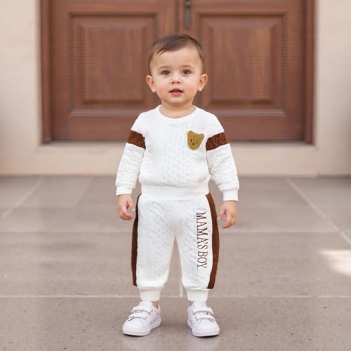 Giraropa Newborn Baby Boy Clothes Rib Knit Romper Jumpsuit Solid Sweater - Image 3