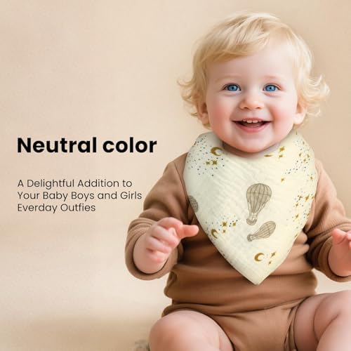10pcs Soft & Absorbent Muslin Drool Bibs - Image 5