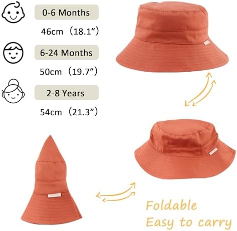 Bamery Baby Toddler Girls Bucket Hat Newborn Sun Hats - Image 6