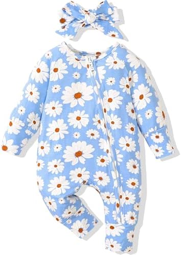 Mikrdoo Newborn Baby Girl Clothes Long Sleeve Romper by Mikrdoo