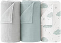 Bearmoss Muslin Swaddle Blankets, 40 x 38 inches Baby Swaddle by Bearmoss