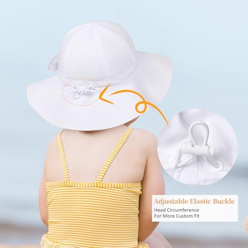 Baby Girl Sun Hat Kids Summer Beach Wide Brim Hats Toddler Bucket Hat - Image 6