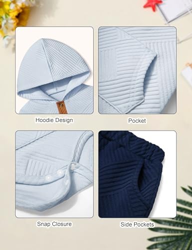 Fommy Baby Boy Clothes Colorblocked Long Sleeve Hoodie + Long Pants 2PCS Fall - Image 5