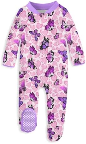 uideazone Baby Girls Footed Pajamas, Zip Sleeper by uideazone