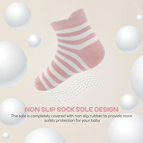 Aroveea Toddler Socks Non Slip Grip Ankle Baby 12 Pack - Image 5