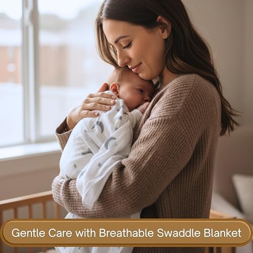 Cotton Baby Swaddle Blanket 28"x28" – Soft Breathable Newborn Receiving Blanket - Image 2