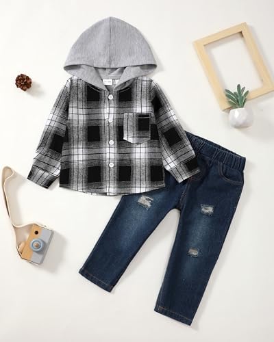 XUANHAO Baby Boy Clothes Toddler Outfits Hoodie Jeans Clothing 12 Months-5T - Image 2