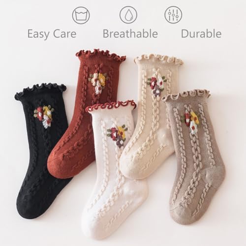 Toddler Girl Ruffle Socks Baby Girls Knee High Socks - Image 6