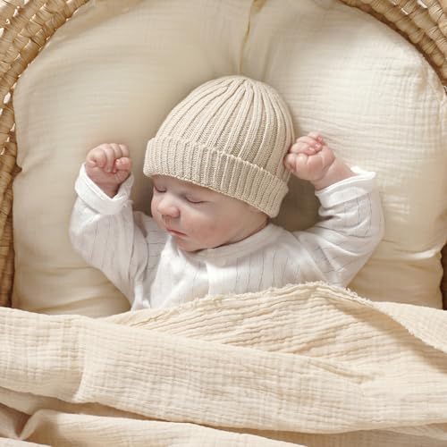 Neiwech Cotton Baby Beanie Hat Infant Newborn Toddler Winter Knitted Warm Skull - Image 2