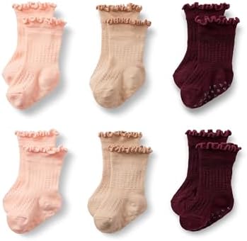 Amazon Essentials x Sofia Grainge Toddler and Baby Girls' Scallop Top Socks by AmazonEssentials