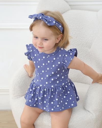 Baby Girls Romper Summer Ruffled Sleeve Bodysuit Dresses Infant Girl Clothes - Image 2