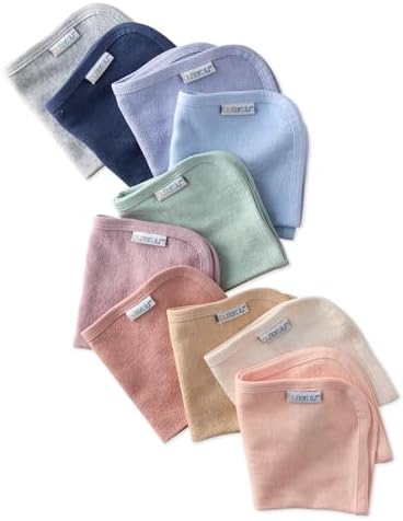 Butterblu River 10-Pack Baby Terry Washcloths 100% Organic Cotton Absorbent by Butterblu