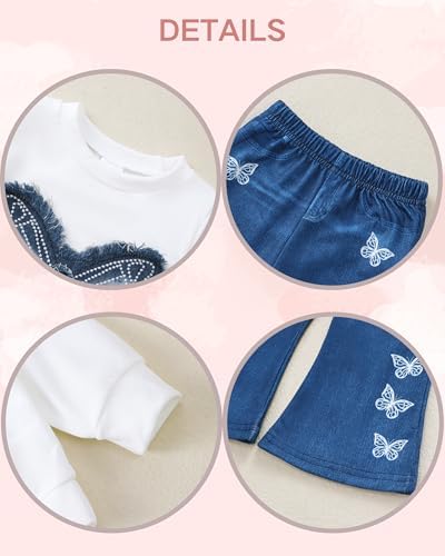 Renotemy Toddler Baby Girl Clothes Fall Winter Outfits Gifts 12Months-5T - Image 4
