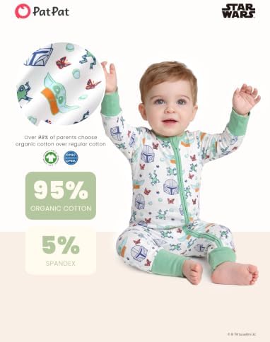 Disney Baby Organic Cotton Zip Footie Clothes Romper Outfit - Image 5