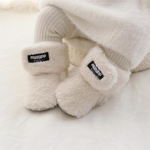 Ohwawadi Infant Baby Boots Boys Girls Cozy Fleece Slippers Snow Boots Winter - Image 4