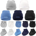BQUBO Newborn Baby Hat Mittens Socks Set Infant Cotton Beanie Gloves Thick Warm by DRESHOW