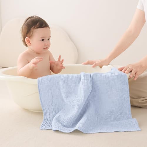 Susurration Muslin Burp Cloths 24x24 Inches Ultra Soft 100% Cotton | 4 Pack - Image 4