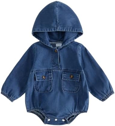 Douhoow Baby Boy Hooded Romper Long Sleeve Boy Plaid Hoodies Baby Jacket Infant by Douhoow