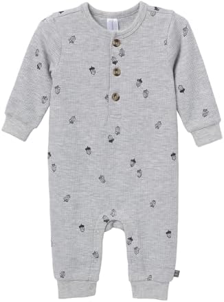 Modern Moments by Gerber Baby Henley Waffle Knit Romper - Image 4