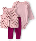 Carter's Baby Girls' 3-piece Bodysuit Pant Sets by Carters