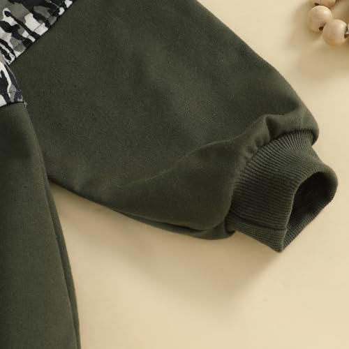Baby Toddler Boy Girl Hoodies Camouflage Half Zip-up Sweatshirt Unisex Hooded - Image 6