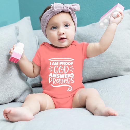listery I'M Proof That God Answers Prayers Baby Bodysuit Baby Religious Infant - Image 2
