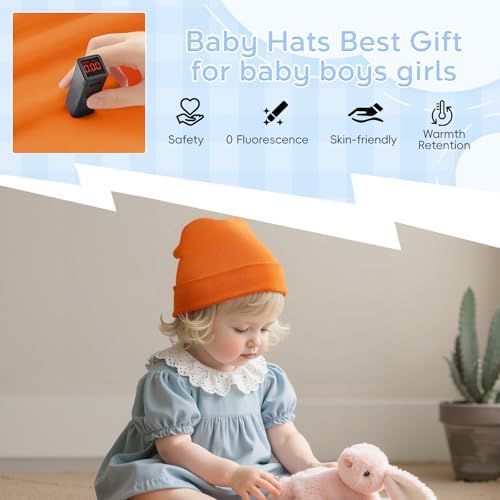 Zando Baby Beanie Newborn Hats Infant Toddler Seamless Warm Soft Knit Cap - Image 2