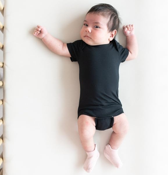 KYTE BABY Short Sleeve Baby Bodysuit, Buttery Soft Rayon Made From Bamboo - Image 3