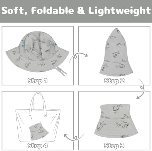 Baby Sun Hat Baby Boy Hats Toddler Hat UPF 50+ Bucket Hat - Image 6