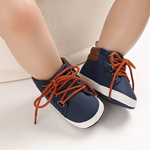 Meckior Toddler Baby Boys Girls High Tops Ankle Sneakers Soft Anti-Slip Sole PU - Image 2